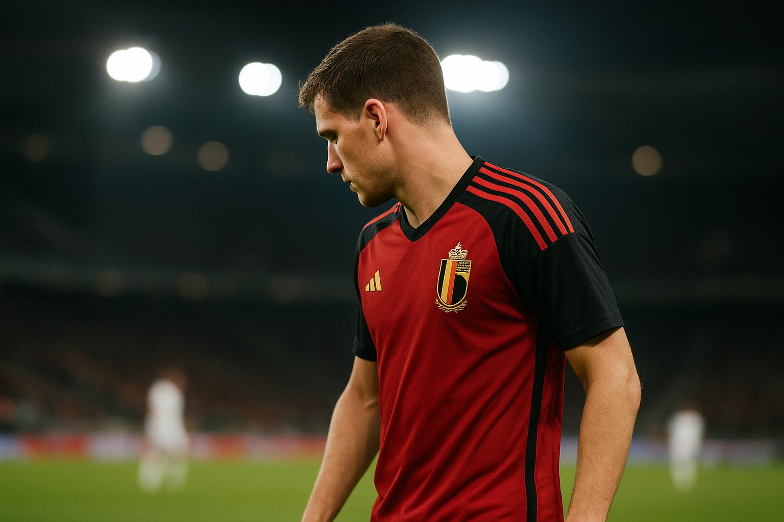 Mika Godts tijdens een moment met de Belgische nationale ploeg