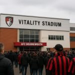 Sfeerbeeld rond het Vitality Stadium van Bournemouth op een wedstrijddag