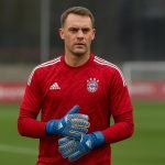 Doelman Manuel Neuer van Bayern München tijdens een trainingsmoment