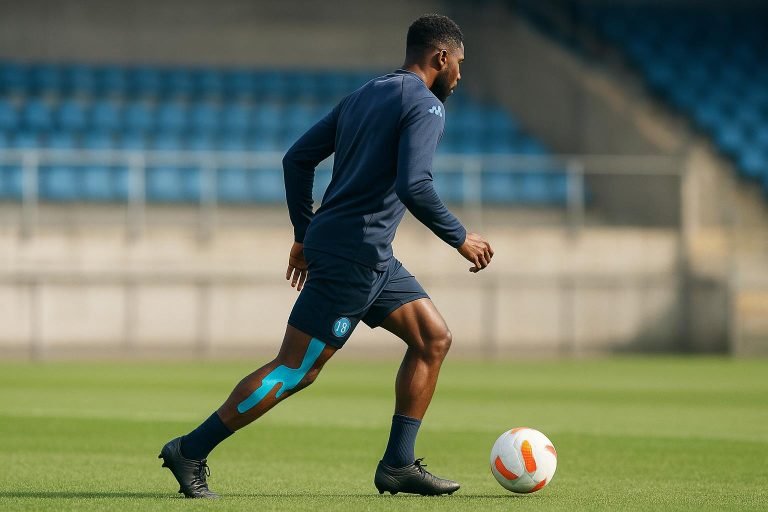Romelu Lukaku tijdens een trainingsmoment in Napoli-context, zonder herkenbare gezichten.