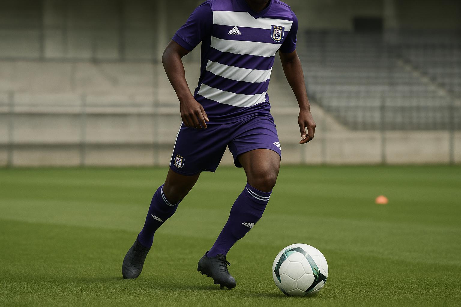 Samuel Ntanda in trainingscontext bij RSC Anderlecht