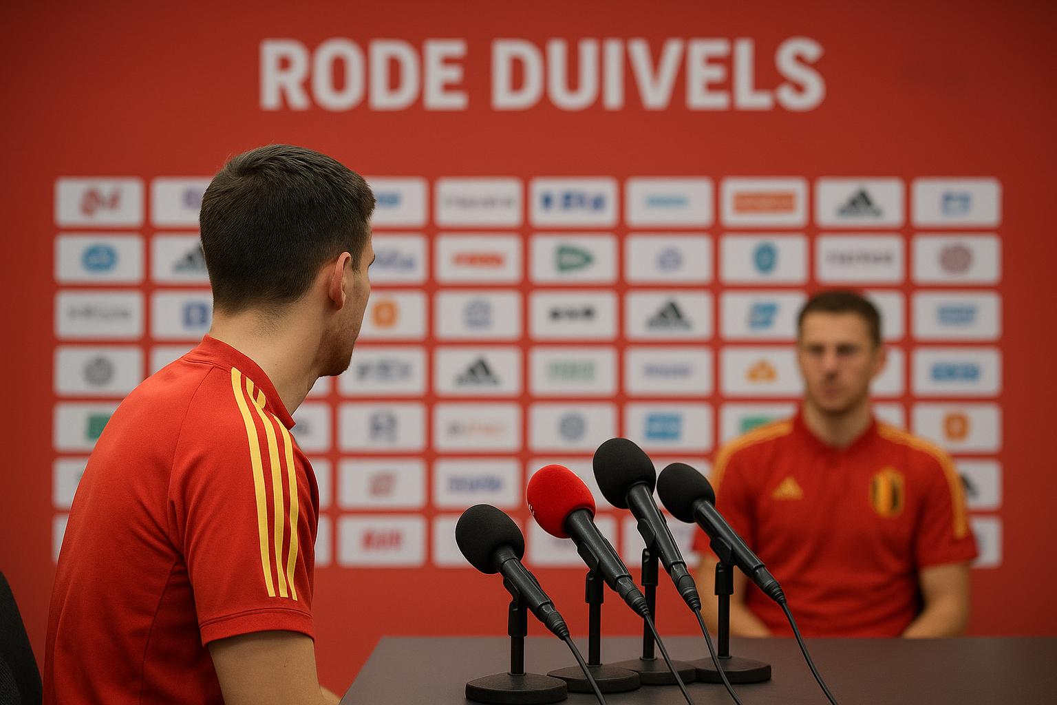 Rudi Garcia tijdens een persmoment bij de Rode Duivels