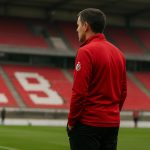 Vincent Euvrard langs de zijlijn als trainer van Standard
