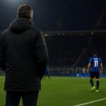 Diego Simeone langs de zijlijn tijdens een wedstrijd met Atlético Madrid