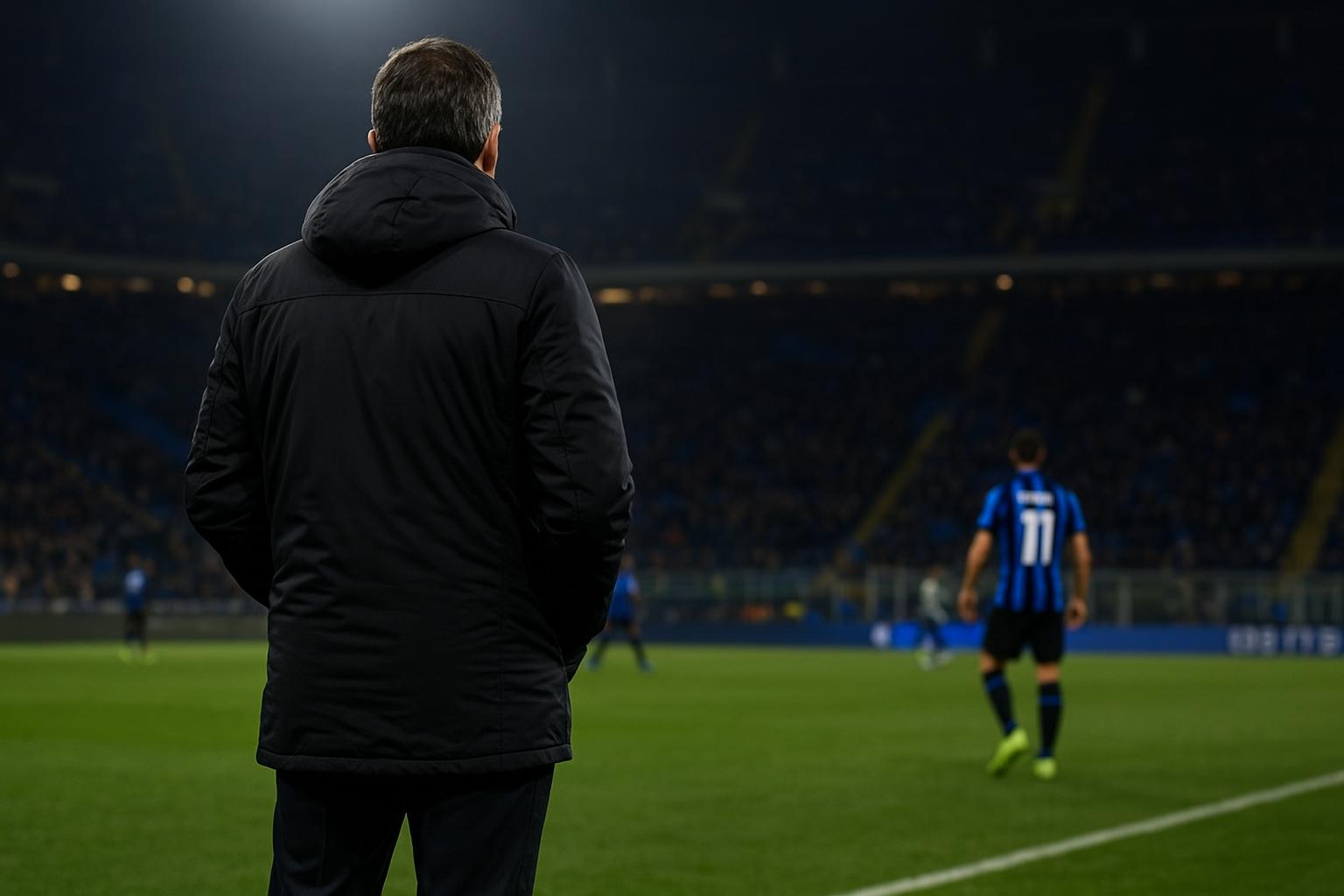 Diego Simeone langs de zijlijn tijdens een wedstrijd met Atlético Madrid
