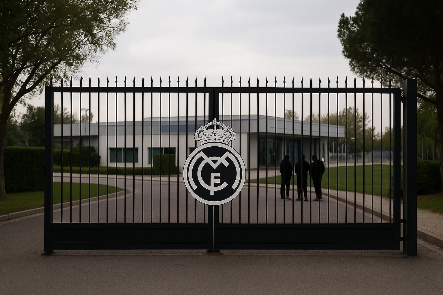 Sfeerbeeld aan het trainingscomplex van Real Madrid in aanloop naar mogelijke veranderingen