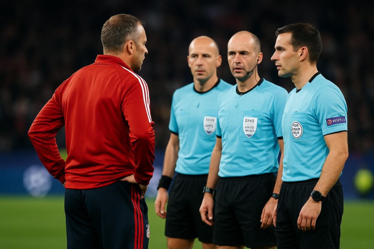 Vincent Kompany langs de lijn bij Bayern München in een Champions League-wedstrijd