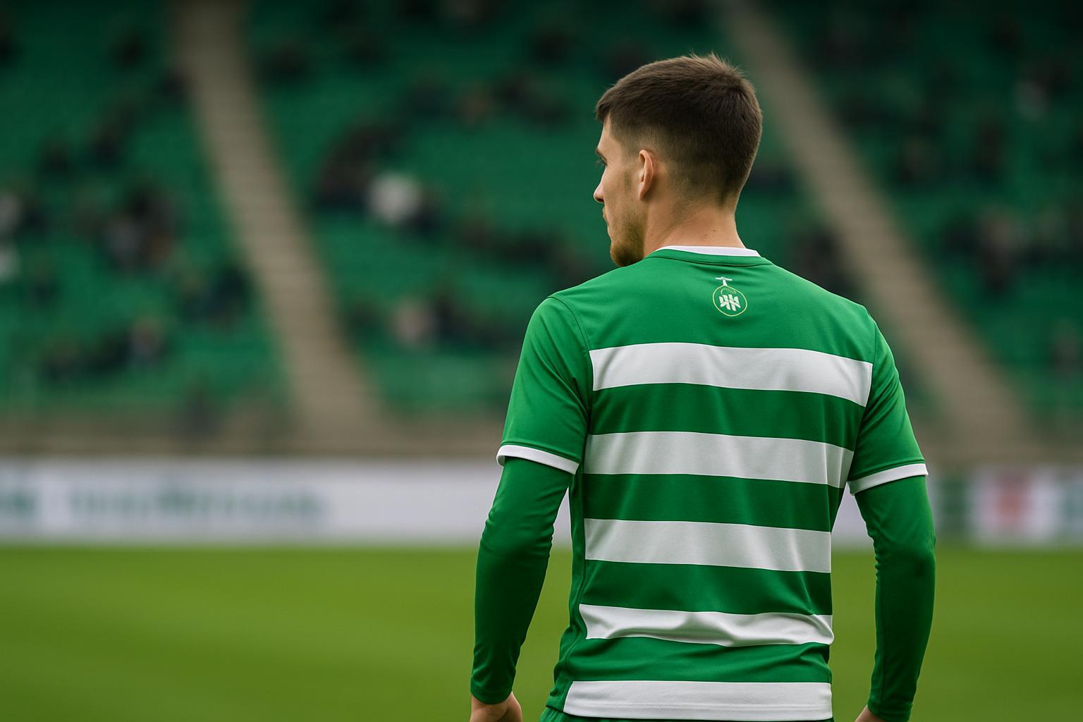 Lucas Stassin van Saint-Etienne tijdens een wedstrijdmoment