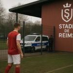Omgeving aan het trainingscomplex van Stade de Reims zonder herkenbare gezichten