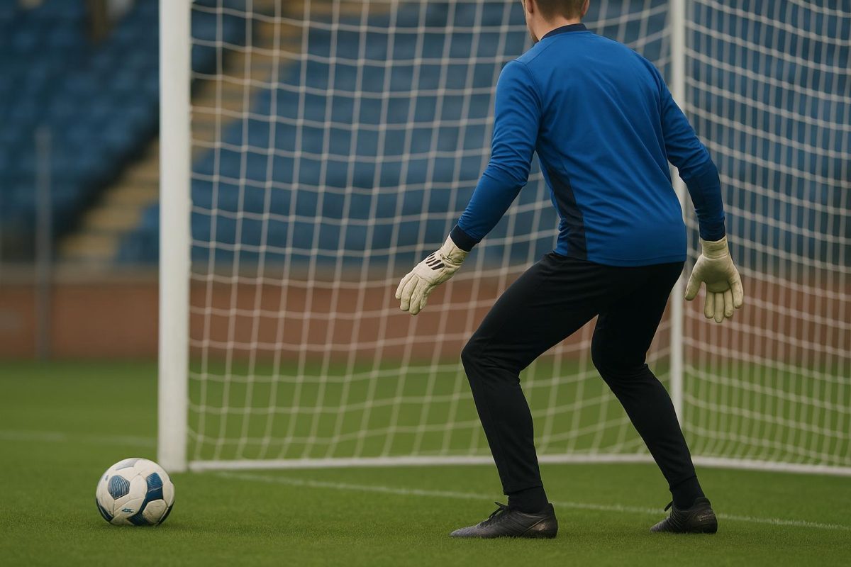 Nordin Jackers van Club Brugge tijdens een trainingsmoment aan het doel