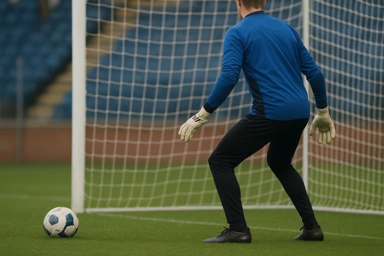 Nordin Jackers van Club Brugge tijdens een trainingsmoment aan het doel