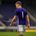 Mario Stroeykens van RSC Anderlecht in wedstrijdsituatie