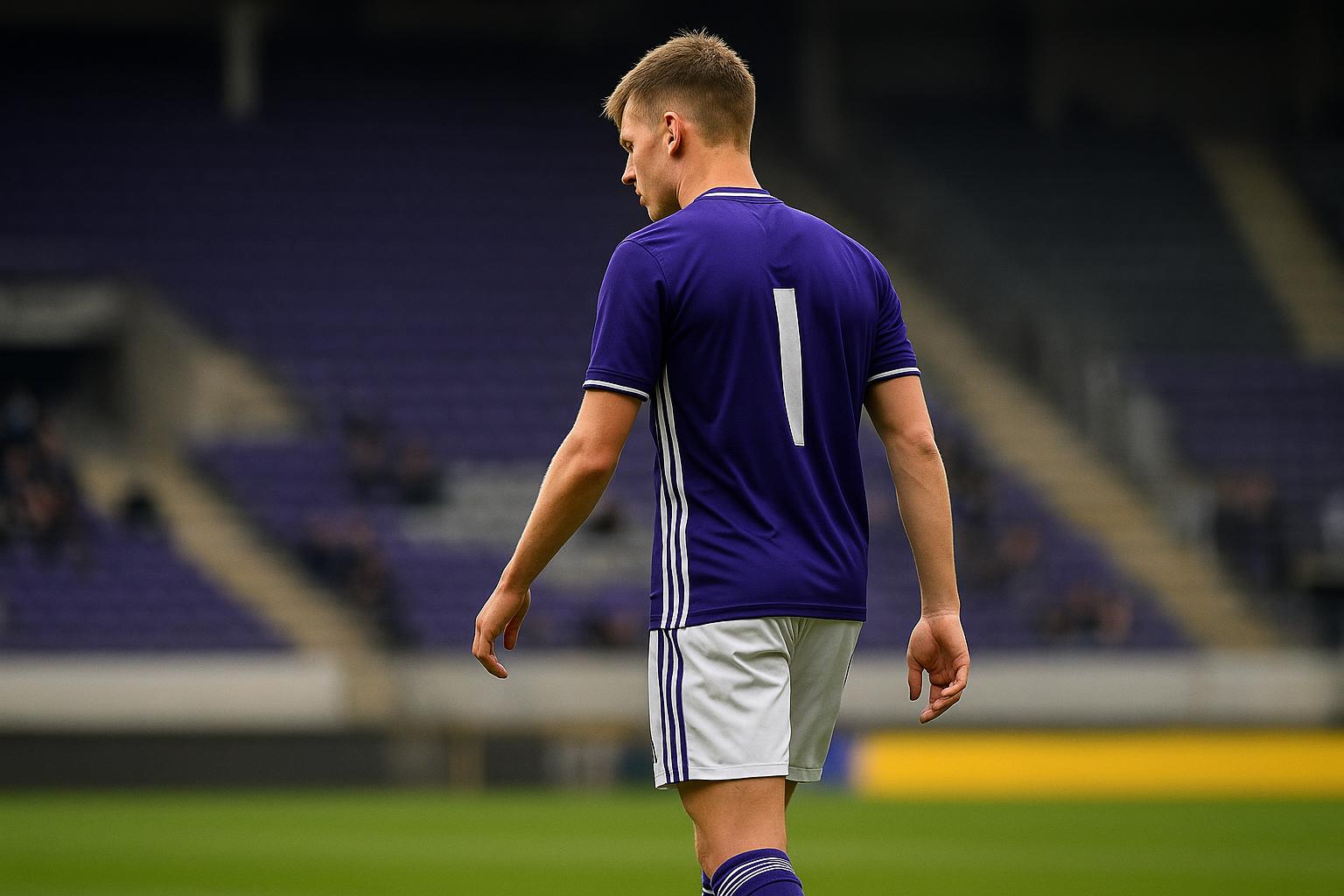 Mario Stroeykens van RSC Anderlecht in wedstrijdsituatie