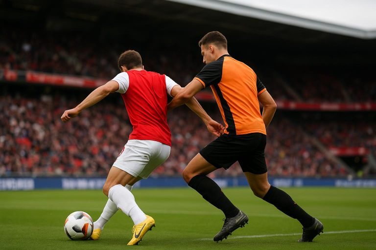 Spelmoment in het AFAS Stadion tijdens AZ tegen Shakhtar Donetsk
