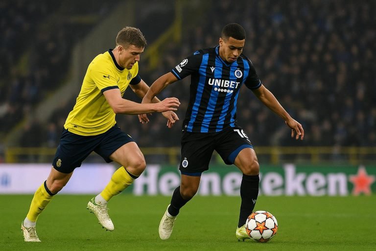 Sfeermoment bij Union SG tegen Club Brugge in het Dudenpark
