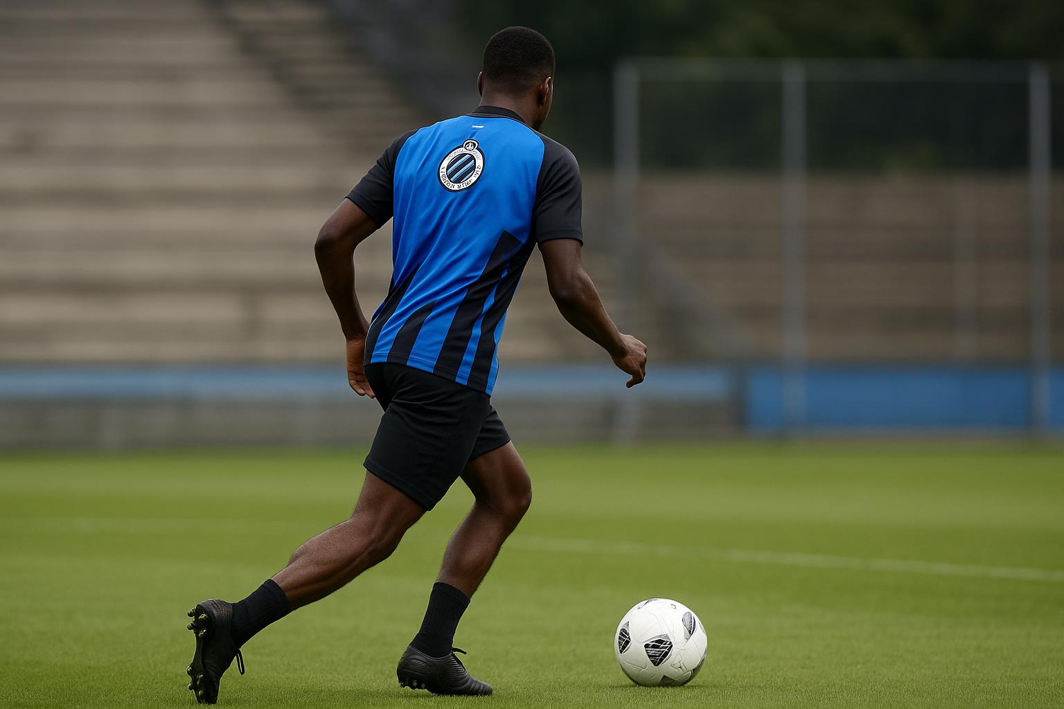 Speler van Club Brugge U19 tijdens een training in aanloop naar de Youth League