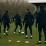 Spelers van Tottenham Hotspur op het trainingsveld in een moeilijke periode