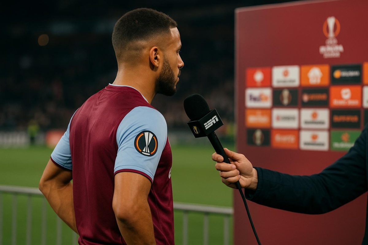 Youri Tielemans van Aston Villa na de Europa League-wedstrijd tegen Bologna