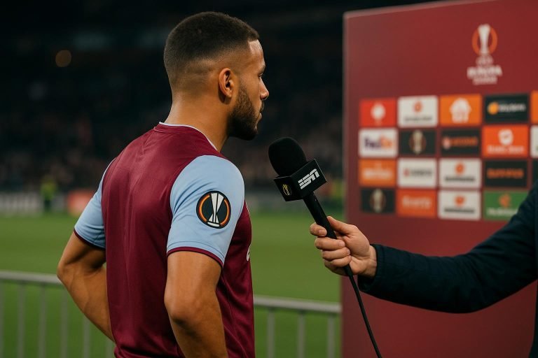 Youri Tielemans van Aston Villa na de Europa League-wedstrijd tegen Bologna