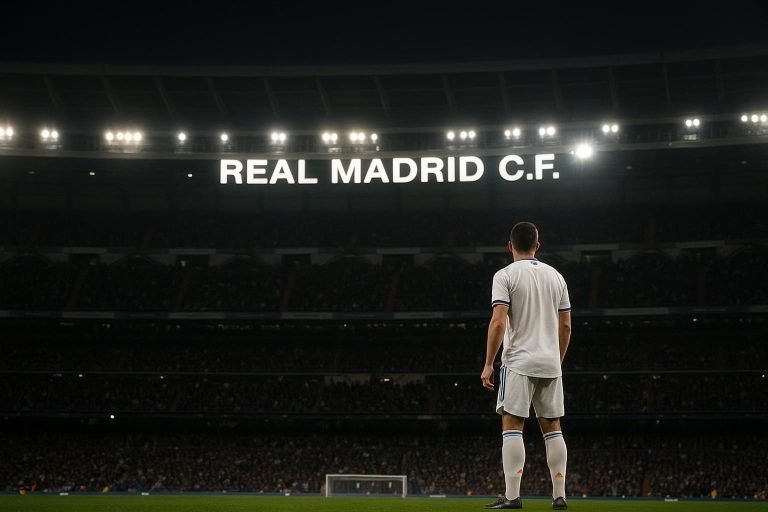 Sfeershot rond het Santiago Bernabéu van Real Madrid