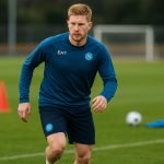Kevin De Bruyne in trainingskledij bij Napoli in Italië