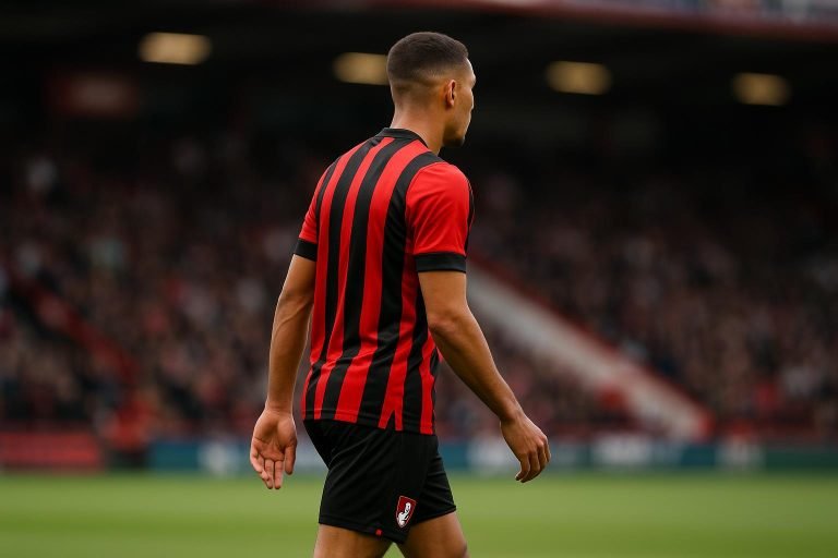 Marcos Senesi van AFC Bournemouth tijdens een wedstrijd in de Premier League