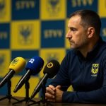 Wouter Vrancken tijdens een persmoment bij STVV