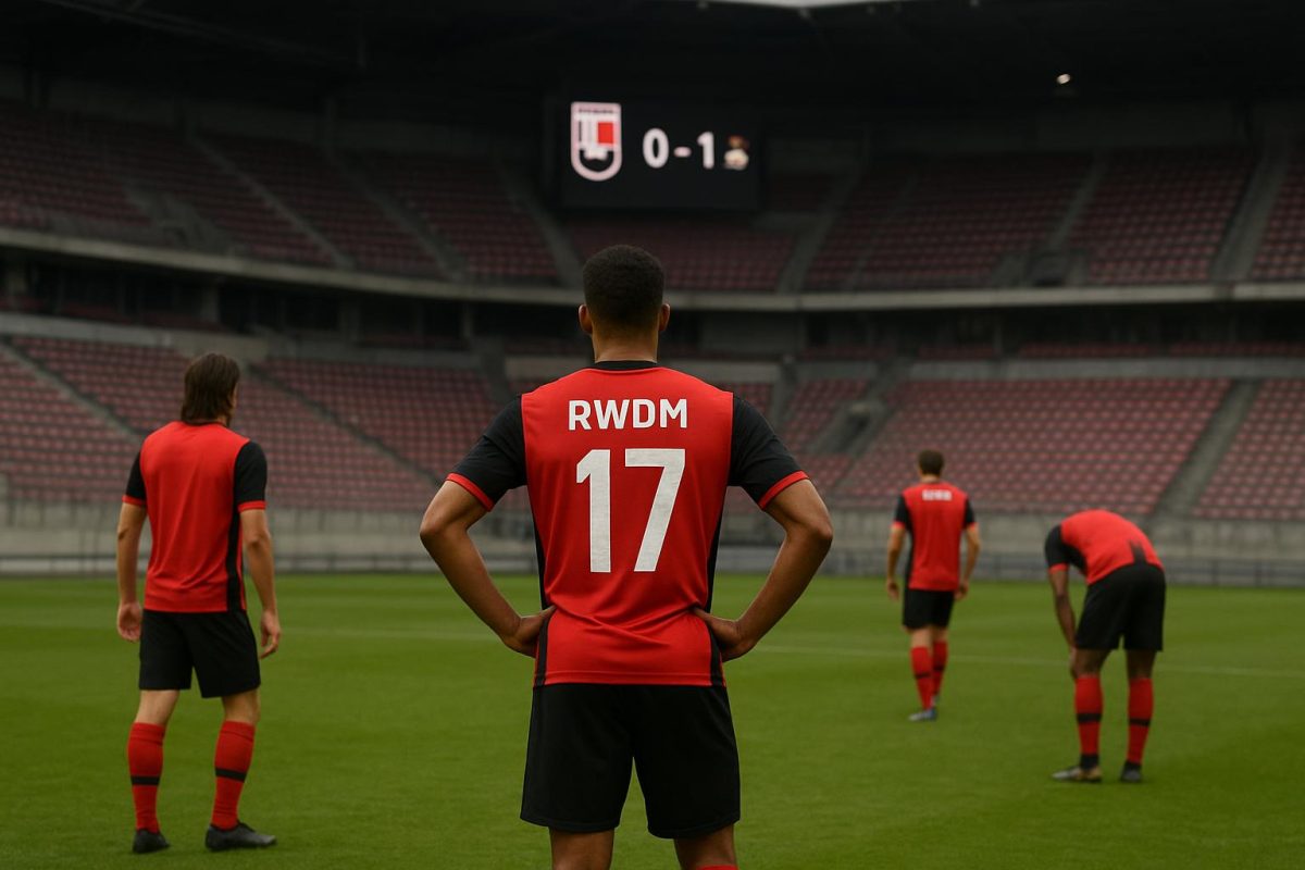 Sfeerbeeld in een stadion bij RWDM Brussels in de Challenger Pro League