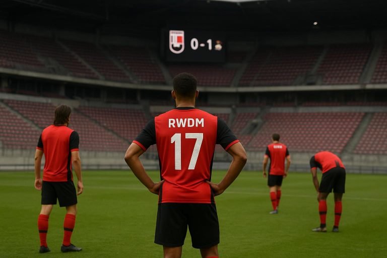 Sfeerbeeld in een stadion bij RWDM Brussels in de Challenger Pro League
