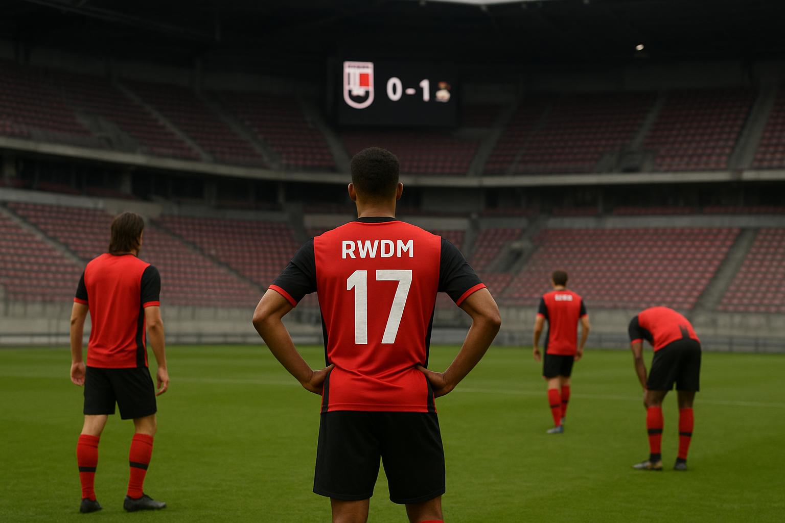 Sfeerbeeld in een stadion bij RWDM Brussels in de Challenger Pro League