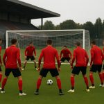 Rode Duivels werken op training aan defensieve organisatie bij stilstaande fases