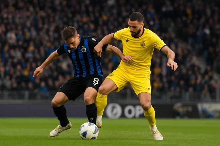 Spelmoment tijdens Union Sint-Gillis tegen Club Brugge in het stadion