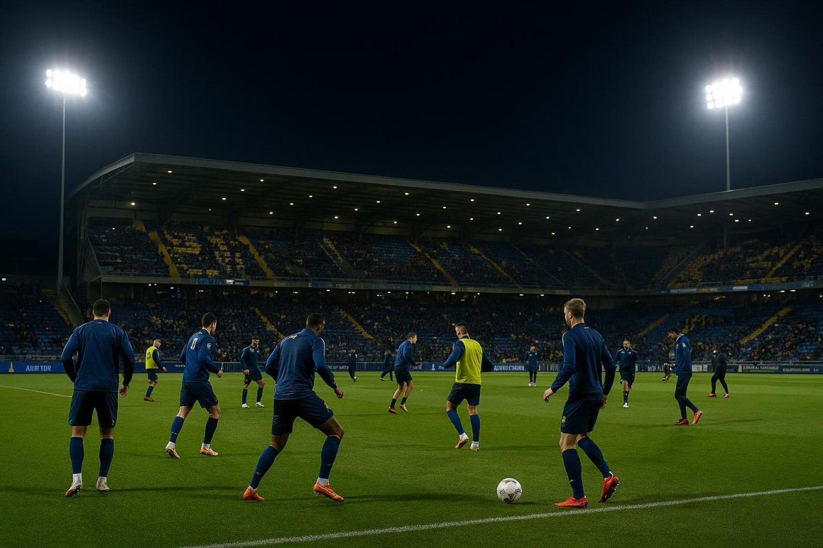 Sfeerbeeld in het Dudenpark bij Union SG tegen Club Brugge