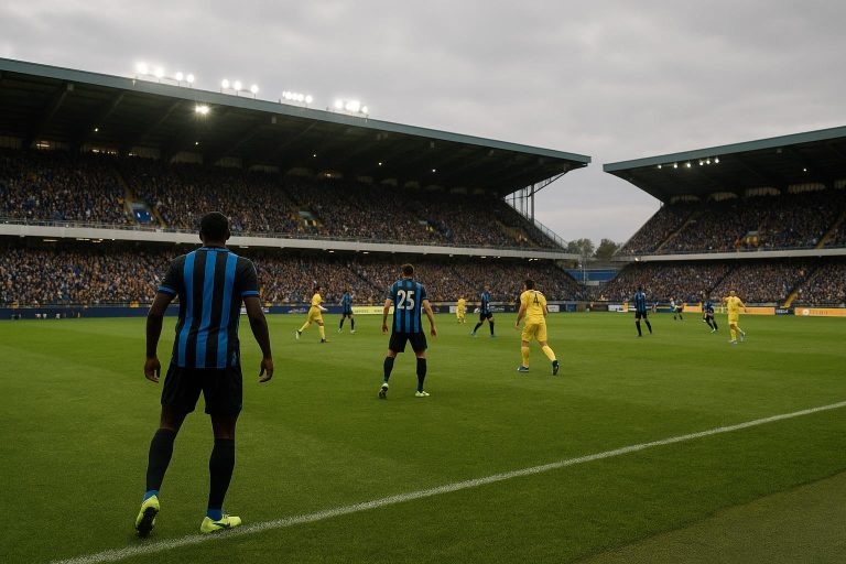 Sfeerbeeld rond Union Saint-Gilloise tegen Club Brugge in een competitieduel