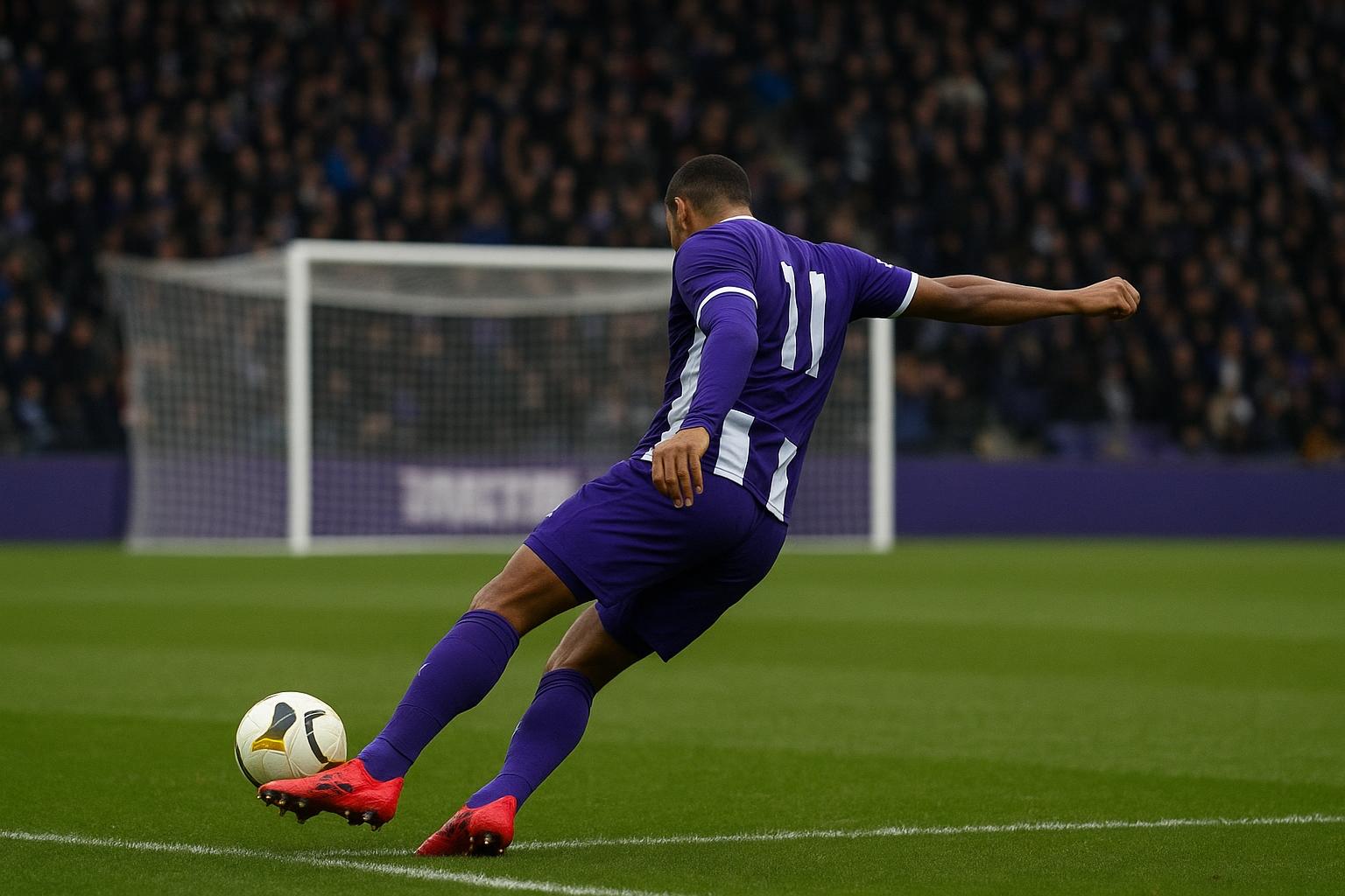 Adriano Bertaccini van RSC Anderlecht na een beslissende actie in een wedstrijd