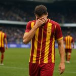 Myron van Brederode van KV Mechelen reageert na de match tegen Anderlecht