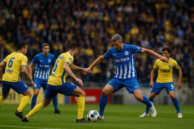 Sfeerbeeld in het stadion tijdens KVC Westerlo tegen KRC Genk in de Europe Play-Offs
