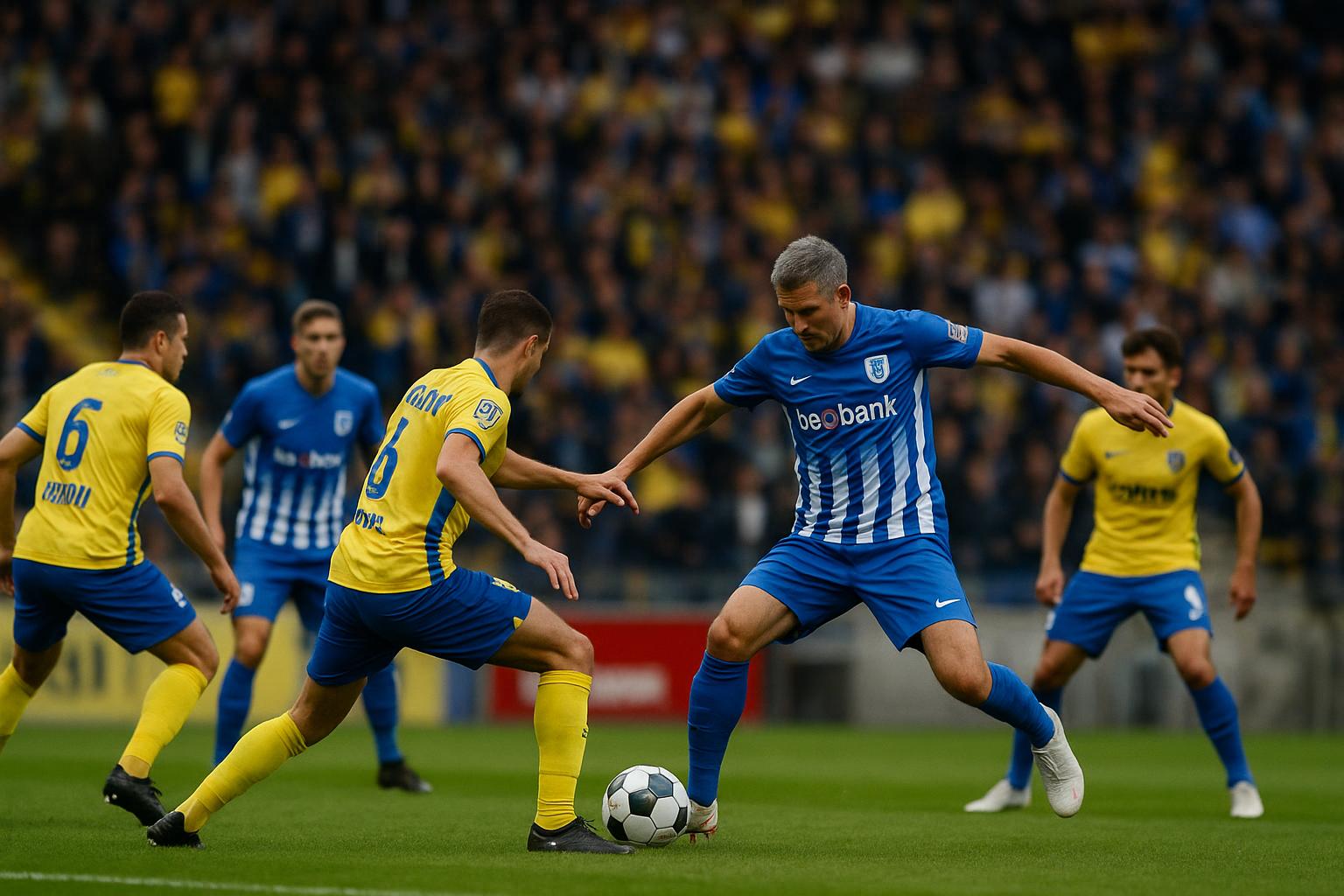 Sfeerbeeld in het stadion tijdens KVC Westerlo tegen KRC Genk in de Europe Play-Offs