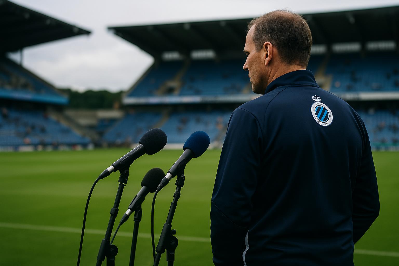 Ivan Leko, trainer van Club Brugge, langs de zijlijn voor de match tegen Union SG.