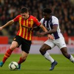 Spelmoment tijdens KV Mechelen tegen RSC Anderlecht in het stadion
