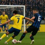 Spelmoment tijdens Union tegen Club Brugge in het Joseph Mariënstadion