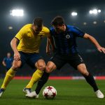 Spelmoment tijdens Union Saint-Gilloise tegen Club Brugge in Brussel