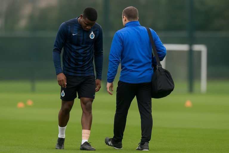 Sfeerbeeld bij Club Brugge terwijl de blessurezorgen rond Hans Vanaken oplopen.