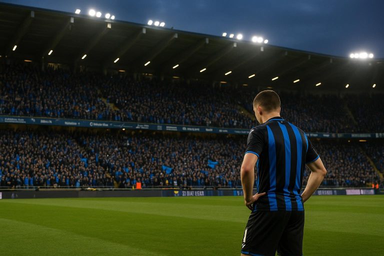 Sfeershot in een Belgisch stadion tijdens de Play-Offs in de Jupiler Pro League