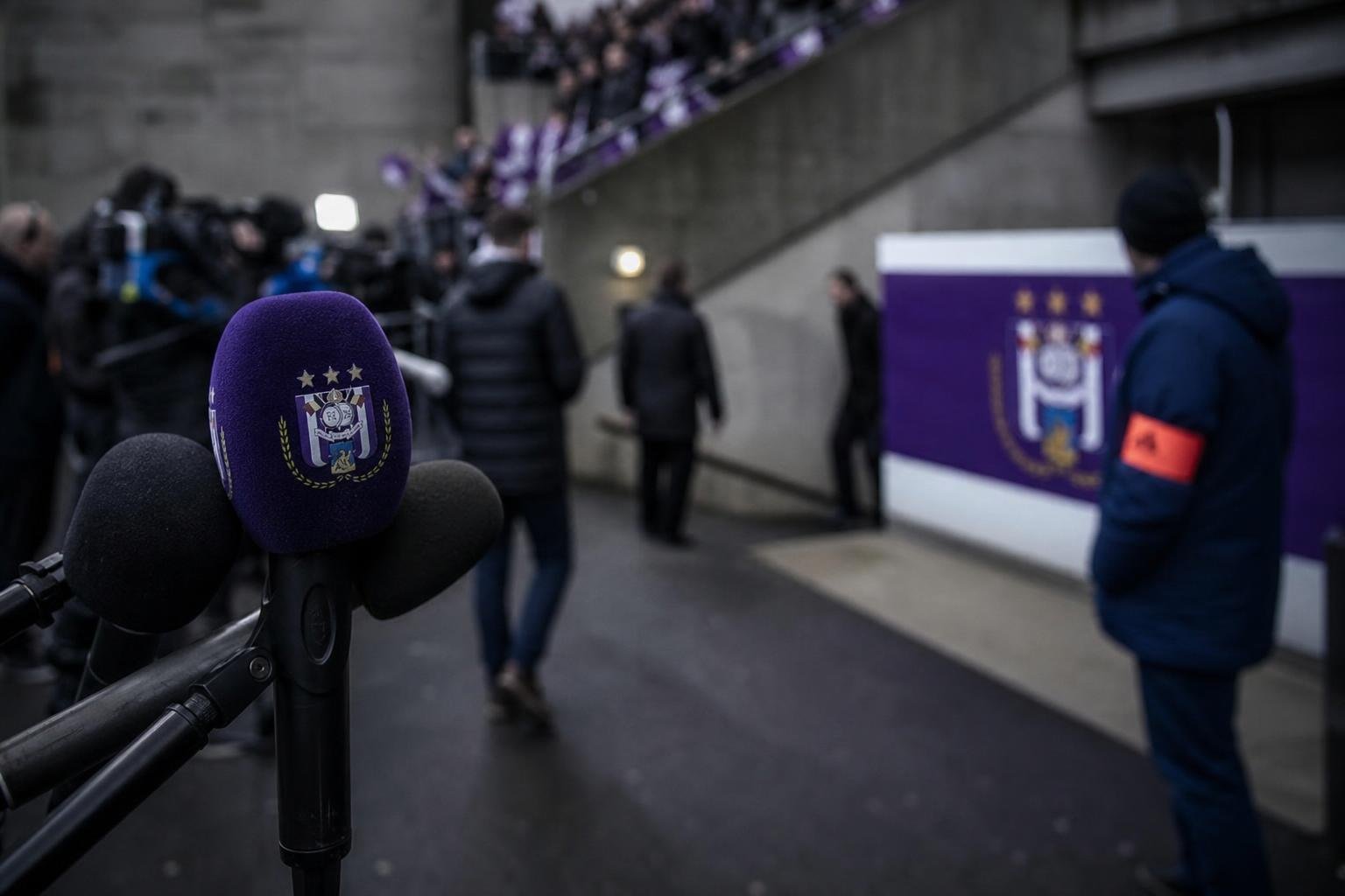 Sfeerbeeld rond RSC Anderlecht met focus op transferdruk en sportieve heropbouw