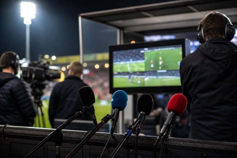 Scheidsrechterscontext in een stadion na een beladen Jupiler Pro League-avond