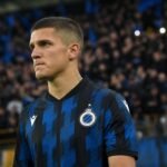 Christos Tzolis in Club Brugge-context tijdens een moment van transferdruk