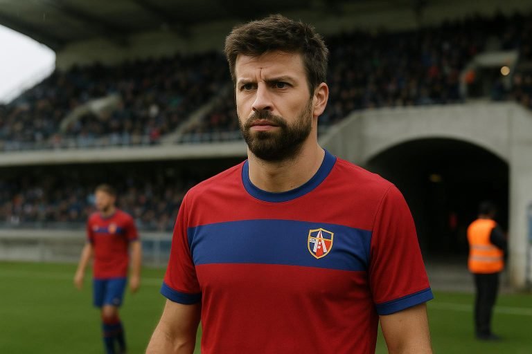 Gerard Piqué in stadionomgeving rond Andorra FC