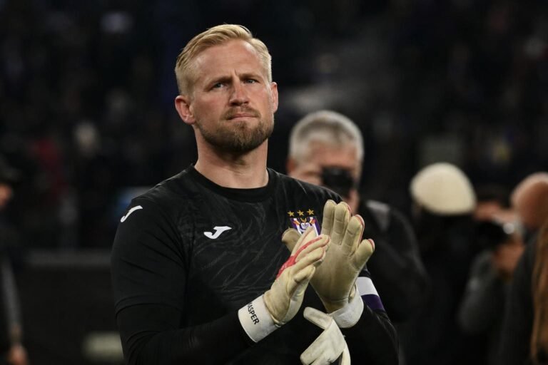 Kasper Schmeichel als doelman tijdens zijn periode bij Anderlecht