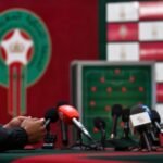 Persmoment bij de Marokkaanse nationale ploeg rond de WK-selectie